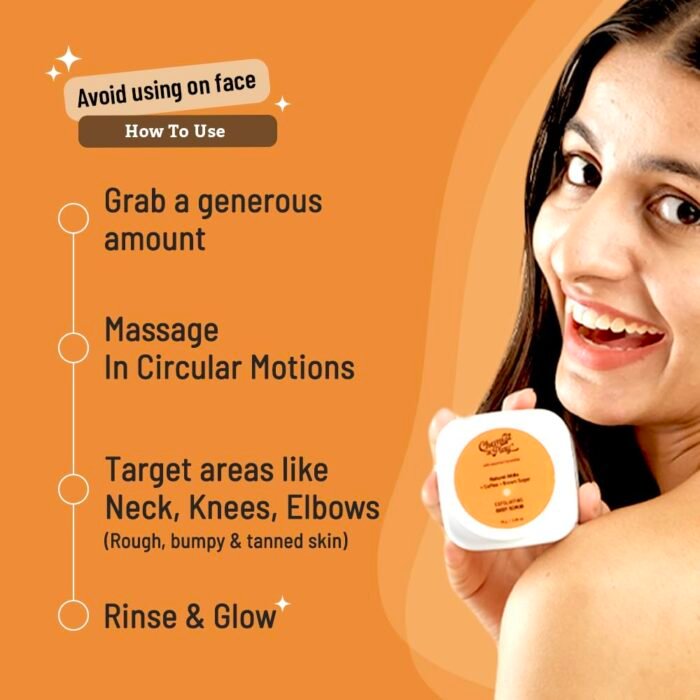 Chemist at Play Exfoliating Body Scrub For Removing Tan & Dead Skin Cells | Rough & Bumpy Skin, Tanned & Pigmented Skin | For Smooth, Soft & Bright Skin | Natural AHAs | Coffee | For Men & Women | 75g - Image 6