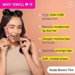 Dot & Key Ceramide & Peptide Barrier Repair Lip Balm SPF 50, PA+++ | Warm Nude | UVA/UVB Lip Protection | Soft Tinted Lip Moisturizer | Boosts Collagen & Instantly Plumps Lip | Prevents Pigmentation| Lip Balm for Women | 10gm - Image 4