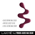 LAKMÉ 9To5 Primer + Gloss Glossy Finish Nail Colour, Desert Rose, 6 Ml. - Image 6
