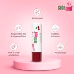 Sebamed Lip defense 4.8gm, Cherry | SPF 30 |Lip balm for Dry & Chapped lips with natual oil & Vitamin E | UV protection | Dermatologically tested - Image 4