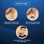 BELLAVITA Deo White Natural Underarm Roll On Deodorant for Men |Control Odour|Alcohol-Free| Antiperspirant for Long Lasting Freshness 50ml - Image 6