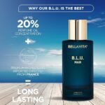 Bella Vita Luxury B.L.U Men Eau De Parfum Liquid Perfume With Lemon, Apple, Musk | Fresh, Refreshing, Energising Long Lasting Edp Fragrance Scent 100Ml - Image 3