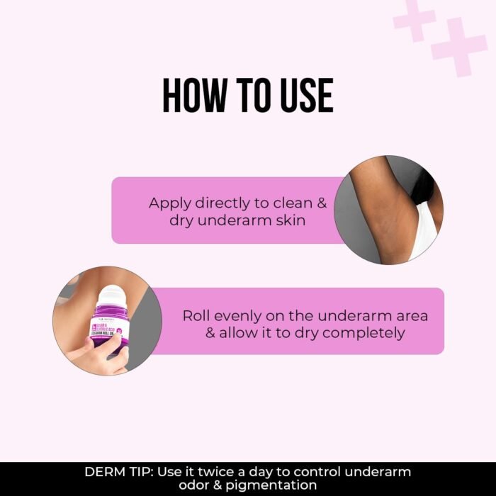 Dr. Sheth’s Gulab & Glycolic Acid Underarm Roll-On | 6% Actives | 48Hours Odor Protection | AHA Based | Aluminum & Alcohol Free | Sweat Control & Fades Pigmentation | Floral Fragrance | For Women|50ml - Image 7