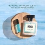 Engage Indigo Skies Perfume for Men Long Lasting Smell, Fresh and Earthy Fragrance Scent, for Everyday Use, Gift for Men, Free Tester with pack, 100ml - Image 4