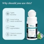 Man Matters Underarm Deodrant Roll-on 50 ml | Long Lasting Cooling Freshness, Removes Bad Odour, Brightens Underarms | 4% Lactic acid, 1% Aloe Vera & Menthol | Aluminium Free | Suitable for Sensitive Skin - Image 2