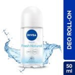 NIVEA Fresh Natural Roll On, 50ml| 48 H Smooth & Beautiful Underarms| 0% Alcohol | For Women - Image 6