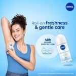 NIVEA Fresh Natural Roll On, 50ml| 48 H Smooth & Beautiful Underarms| 0% Alcohol | For Women - Image 2