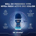 NIVEA MEN Fresh Active 50ml Deo Roll On | With Fresh Ocean Extracts | 48 H Freshness| 0% Alcohol | Dermatalogically Approved & Paraben Free Formula - Image 5
