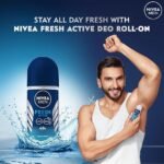 NIVEA MEN Fresh Active 50ml Deo Roll On | With Fresh Ocean Extracts | 48 H Freshness| 0% Alcohol | Dermatalogically Approved & Paraben Free Formula - Image 2