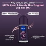 NIVEA Women Deodorant Roll On Pearl & Beauty Fine Fragrance 50 ml | For Fragrant Smooth & Beautiful Underarm Skin - Image 3
