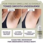 Sanfe Underarm Lightening Roll On (Oudh) with 5% AHA, Glycolic Acid & Salicylic acid 0.5% W/W | For Underarms | Lightens & Remove Pigmentation | Deodorant for Underarms | Glycoclear Technology | Men & Women - Image 5