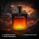 VILLAIN High Voltage Luxury Eau De Parfum for Men, Spicy Fougere Fragrance, Long Lasting, Premium Liquid Scent with Patchouli, Mint & Cinnamon, 100ml - Image 3