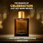 VILLAIN Oud Eau De Parfum for Men, 100ml| Super Long Lasting Premium Fragrance| Oudh Perfume| Oriental, Smoky, Spicy| Attar Like Scent for Luxury and Richness| Bold and Strong Aroma - Image 4