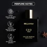 Bella Vita Luxury CEO Man Eau De Parfum Perfume with Lemon, Lavender, Tonka, Mandarin & Vetiver|Premium, Long Lasting Woody Fragrance for Men, 100 ML - Image 3
