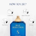 Nisara Blue Seduction Perfume For Men 100 ml | Long Lasting Eau De Parfum | Aqua-Fresh Aromatic Fougre Woody Fragrance | With Amber & Vetiver Notes | EDP Scent - Image 4