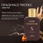Nisara Dark Whispers 50ml Unisex Parfum For Men and Women | Unisex Long Lasting Parfum | Premium Perfume | parfum for Gift Amber Oud Musk notes| With Oud Wood, Raspberry, Saffron, Rose, Musk | EDP Scent for Men & Women - Image 7