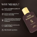 Nisara Dark Whispers 50ml Unisex Parfum For Men and Women | Unisex Long Lasting Parfum | Premium Perfume | parfum for Gift Amber Oud Musk notes| With Oud Wood, Raspberry, Saffron, Rose, Musk | EDP Scent for Men & Women - Image 3