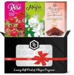 Parag Fragrances Trio Attar Perfume Roll-on Gift Set 6ml x 3pc of (Pure Rose/Pure Mogra/Red Sandalwood)