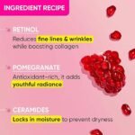 Dot & Key Night Reset Retinol + Ceramide Night Cream | Anti Aging Cream For Women & Men | Reduces Fine Lines & Wrinkles | Oil Free & Non Sticky Moisturizer | For Glowing Youthful Skin | For All Skin Types | 60ml - Image 3