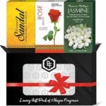 Parag Fragrances Trio Attar Perfume Roll-on Gift Set 6ml x 3pc of (Sandal/Rose Nature/Jasmine)