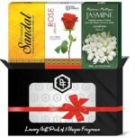 Parag Fragrances Trio Attar Perfume Roll-on Gift Set 6ml x 3pc of (Sandal/Rose Nature/Jasmine)