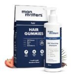 Man Matters Biotin Hair Gummies 30N & Anti Hair Fall Shampoo 200ml | With DHT Blocker, Biotin & Caffeine | Stage 1 Hair Loss Kit | Improves Scalp Health, Strengthens Hair & Reduces Hair Fall
