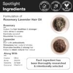 Soulflower Rosemary Lavender Hair Oil for Healthy Hair, Scalp, Hair Roots - 100% Pure & Natural Undiluted Coldpressed Oil, 225ml - Image 2