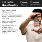 Soulflower Rosemary Lavender Hair Oil for Healthy Hair, Scalp, Hair Roots - 100% Pure & Natural Undiluted Coldpressed Oil, 225ml - Image 3