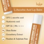 BAKE 10% L-Ascorbic Acid Tinted Butter Brightening Lip Balm SPF 55 PA++++ with Kojic Acid 24 Hour Moisturization | For Dark, Pigmented, Dry & Chapped Lips | De-Tan Lip Balm | For Men & Women - 5g - Image 2