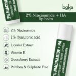 BAKE 2% Niacinamide + Hyaluronc Acid Tinted Butter Brightening Lip Balm 24 Hour Moisturization | For Dark, Pigmented, Dry, Flaky Lips | De-Tan Lip Balm - 5g - Image 2