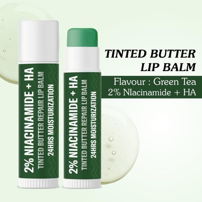 BAKE 2% Niacinamide + Hyaluronc Acid Tinted Butter Brightening Lip Balm 24 Hour Moisturization | For Dark, Pigmented, Dry, Flaky Lips | De-Tan Lip Balm - 5g - Image 5