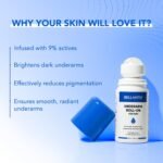 Bella Vita Organic Deo White Deodorant for Men, Natural Roll On for Dark Underarms Lightening, Long Lasting Freshness 50ml - Image 6