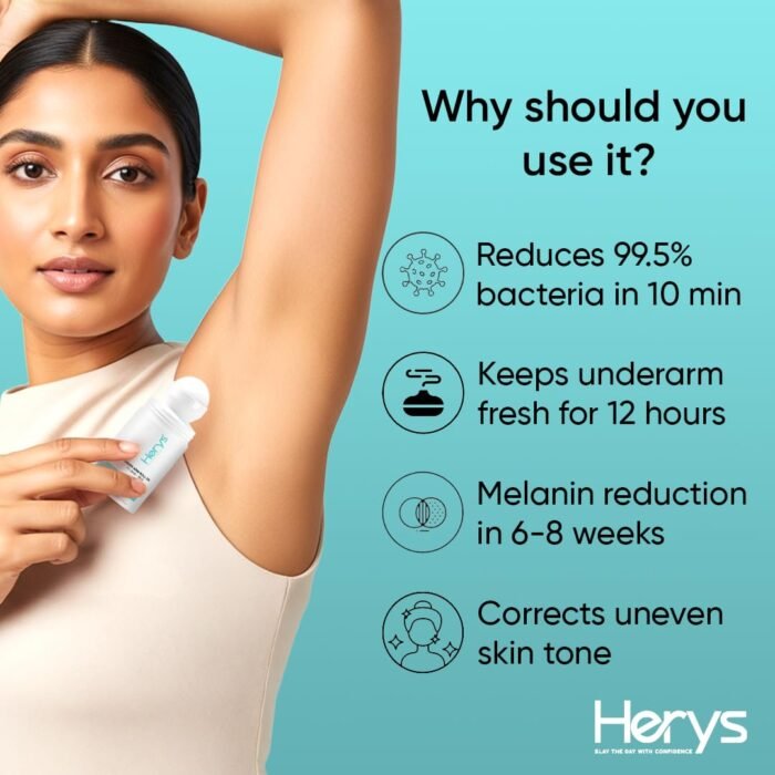 5% AHA BHA Underarm roll on 60ml | for women & men | 1% Alum, 2% Lactic Acid, 1% Mandelic Acid, 1% Salicylic Acid | Controls Odour & removal pigmentation | Orchid Breeze Fragrence - Image 3