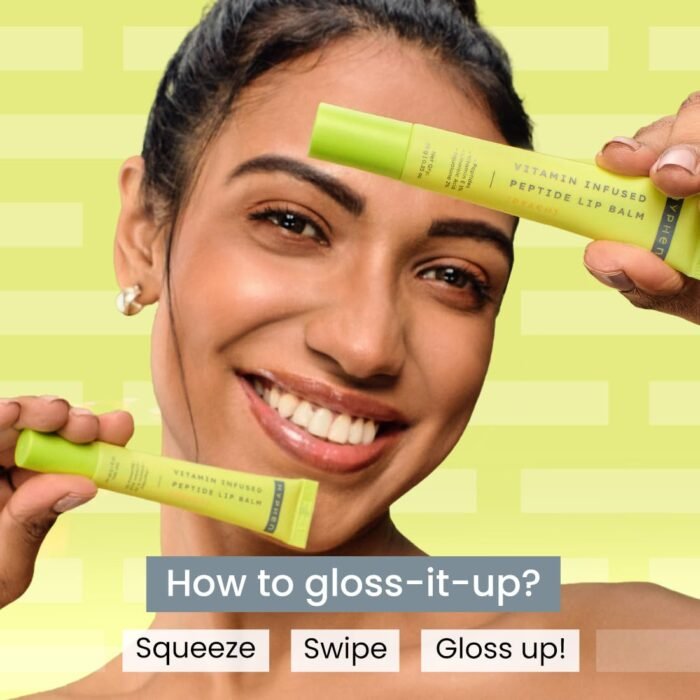 Hyphen-Peach Lip Balm for Dry & Chapped Lips|Vitamin Infused Peptide|Hydrating & Moisturizing Balm for Unisex|For Dark Lips|Smoothen Lips & Barrier Repair|Vegan,SLS & Parabens free|10 gm - Image 5