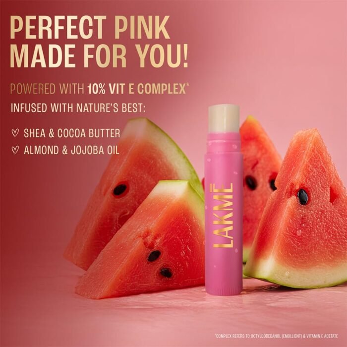 Lakme Lip Love Care Stick Insta Pink, with 10% Vitamin E Complex, nourished with Shea & Cocoa Butter and enriched with Almond & Jojoba Oil for 24hr moisturization in just 1 swipe, with SPF 15, 4.5g - Image 2