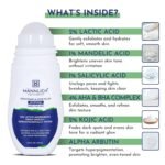 Mannlich Underarm Roll-On for Men, 2% Kojic & Salicylic Acid, Lactic Acid, Alpha Arbutin, 4% AHA & BHA | Brightens Skin, Reduces Pigmentation, Exfoliates & Prevents Body Odor | Alcohol & Aluminum Free, Dermatologically Tested- 50ml - Image 4