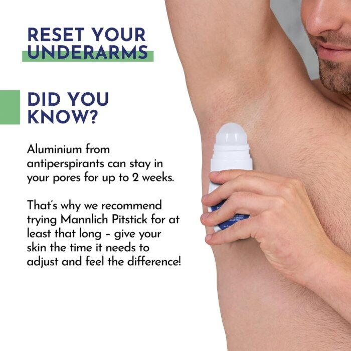 Mannlich Underarm Roll-On for Men, 2% Kojic & Salicylic Acid, Lactic Acid, Alpha Arbutin, 4% AHA & BHA | Brightens Skin, Reduces Pigmentation, Exfoliates & Prevents Body Odor | Alcohol & Aluminum Free, Dermatologically Tested- 50ml - Image 6