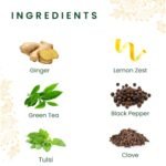 Roshi Green Tea Kahwa |25 Teabags | Detoxifying Green Tea with Ginger, Lemon, Black Pepper and Clove |Perfect Grandma's Kadha - Image 4