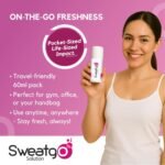 Salve Sweatgo Classic - 60ml | Clinical Strength Antiperspirant Roll-On | Dermatologist Recommended, Hyperhidrosis Sweat Control for Underarms, Palms & Feet – Alcohol-Free, Non-Irritant - Image 6