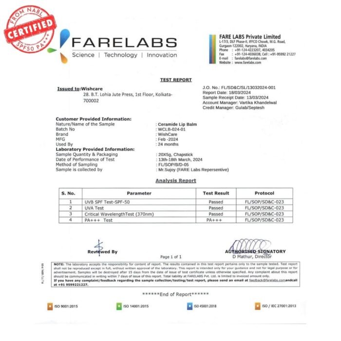WishCare Lip Balm with SPF 50 PA+++ - Brightening Lip Balm for Dark Lips with Kojic Acid & Niacinamide - SPF lip balm for Women & Men 5g - Image 2