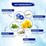 BLUE TEA Belly Fat 30 Tea Bags Pyramid Plant Based Caffeine Free Herbal Tea - Image 3