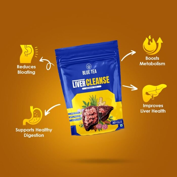 BLUE TEA Liver Cleanse 30 Tea Bags Plant Based Helps with Fatty Liver Detox - Image 5