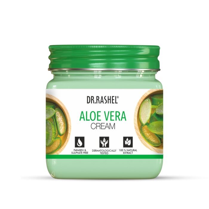 DR.RASHEL Aloe Vera Face And Body Cream For Women and Men (380 Ml) | All Skin Types |Soft and Healthy Skin | Repairing & Nourishment | Deep Hydration & Moisturization | 100% Vegan | Paraben Free - Image 2