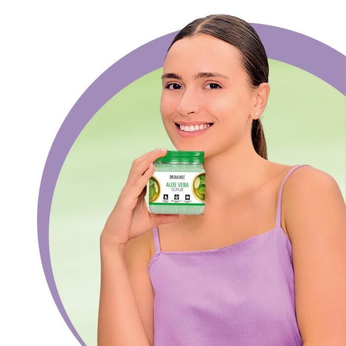 DR.RASHEL Aloe Vera Scrub For Face & Body (380 Ml) | All Skin |Cleanser Scrub For Deep Exfoliation | Dead Skin Remover| Tan Removal | Blackhead Remover - Image 3