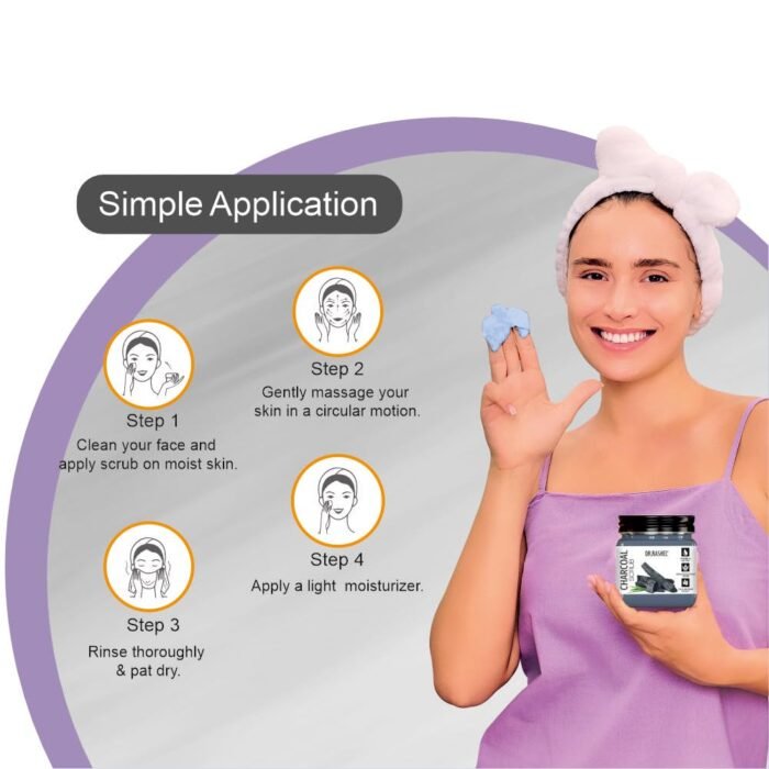 DR.RASHEL Charcoal Scrub For Face & Body (380 Ml) | All Skin |Cleanser Scrub For Deep Exfoliation | Dead Skin Remover| Tan Removal | Blackhead Remover | Activated Charcoal - Image 6