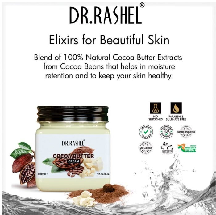DR.RASHEL Cocobutter Face And Body Cream For Women and Men (380 Ml) | All Skin Types |Soft and Healthy Skin | Repairing & Nourishment | Deep Hydration & Moisturization | 100% Vegan | Paraben Free - Image 6
