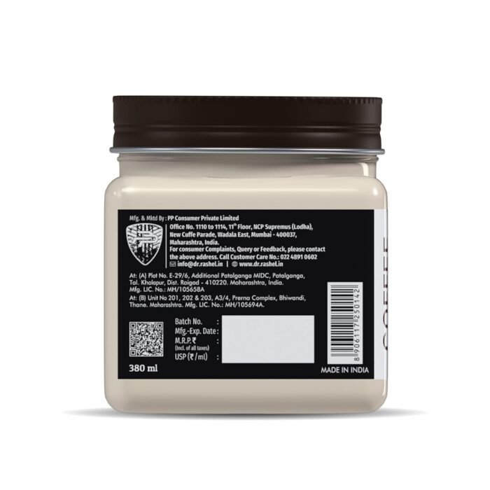 DR.RASHEL Coffee Face And Body Cream For Women and Men (380 Ml) | All Skin Types |Soft and Healthy Skin | Repairing & Nourishment | Deep Hydration & Moisturization | 100% Vegan | Paraben Free - Image 2