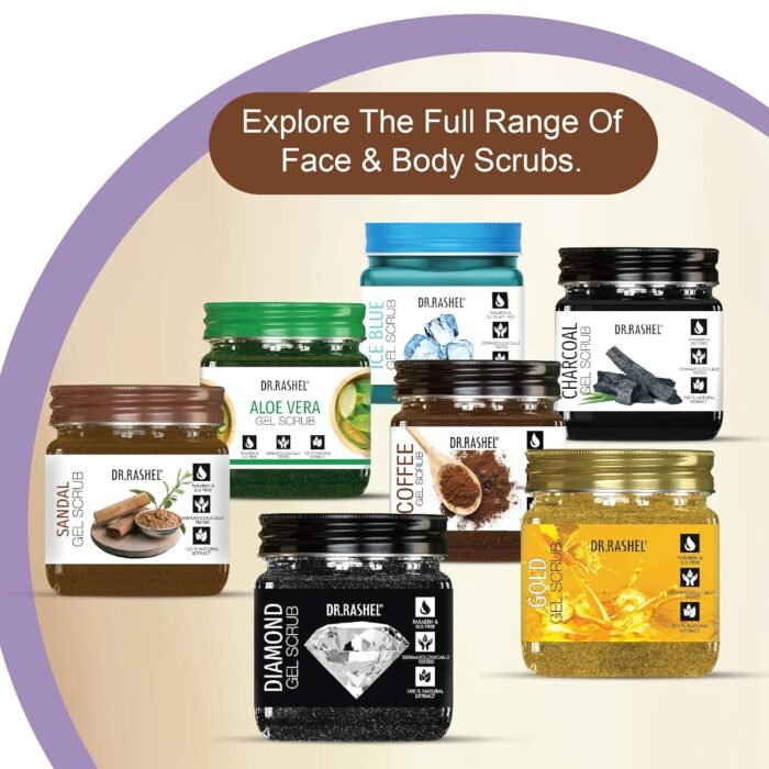 DR.RASHEL Coffee Gel Face & Body Scrub For Men and Women (380 Ml) | All Skin |Cleanser Scrub For Deep Exfoliation | Dead Skin Remover | Tan Removal | Blackhead Remover - Image 8