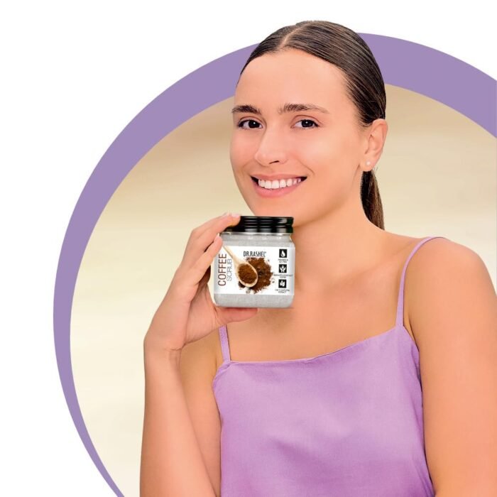 DR.RASHEL Coffee Scrub Face & Body,Re-Sculpting Scrub for Brightening Vitamin & Dark Circle (380 Ml) - Image 3