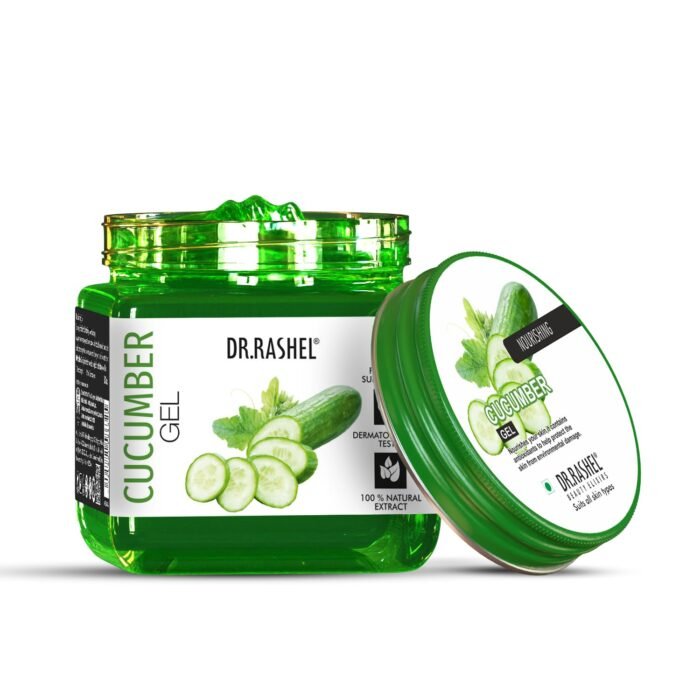 DR.RASHEL Cucumber Gel For Men & Women For Moisturizing And Glowing Skin Enrich With Natural Extract of Cucumber | Parabens, SLS, Silicones & Colour Free (380ml) - Image 3